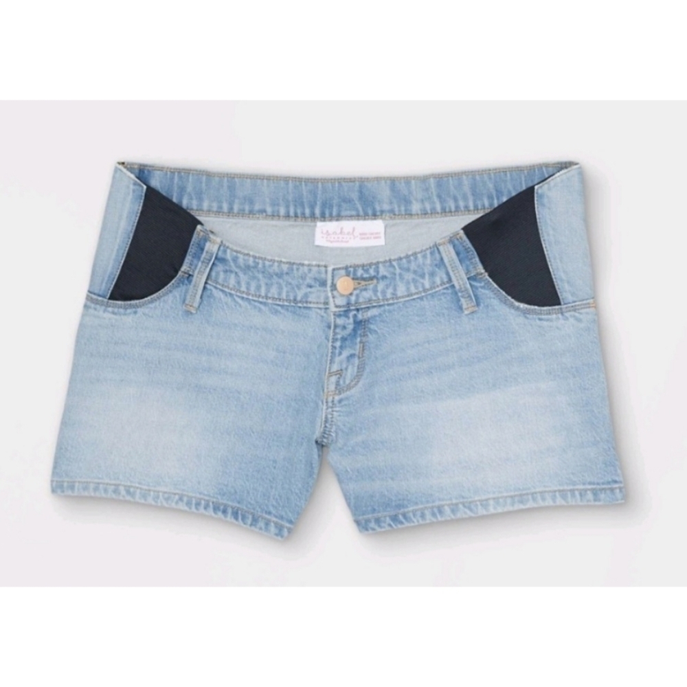 Isabel Maternity by Ingrid & Isabel Under Belly Midi Maternity Jean Shorts